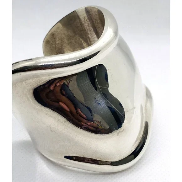 Tiffany & Co Elsa Peretti 1975 Sterling Silver 925 Bone  Cuff Bracelet Right - Picture 6 of 13